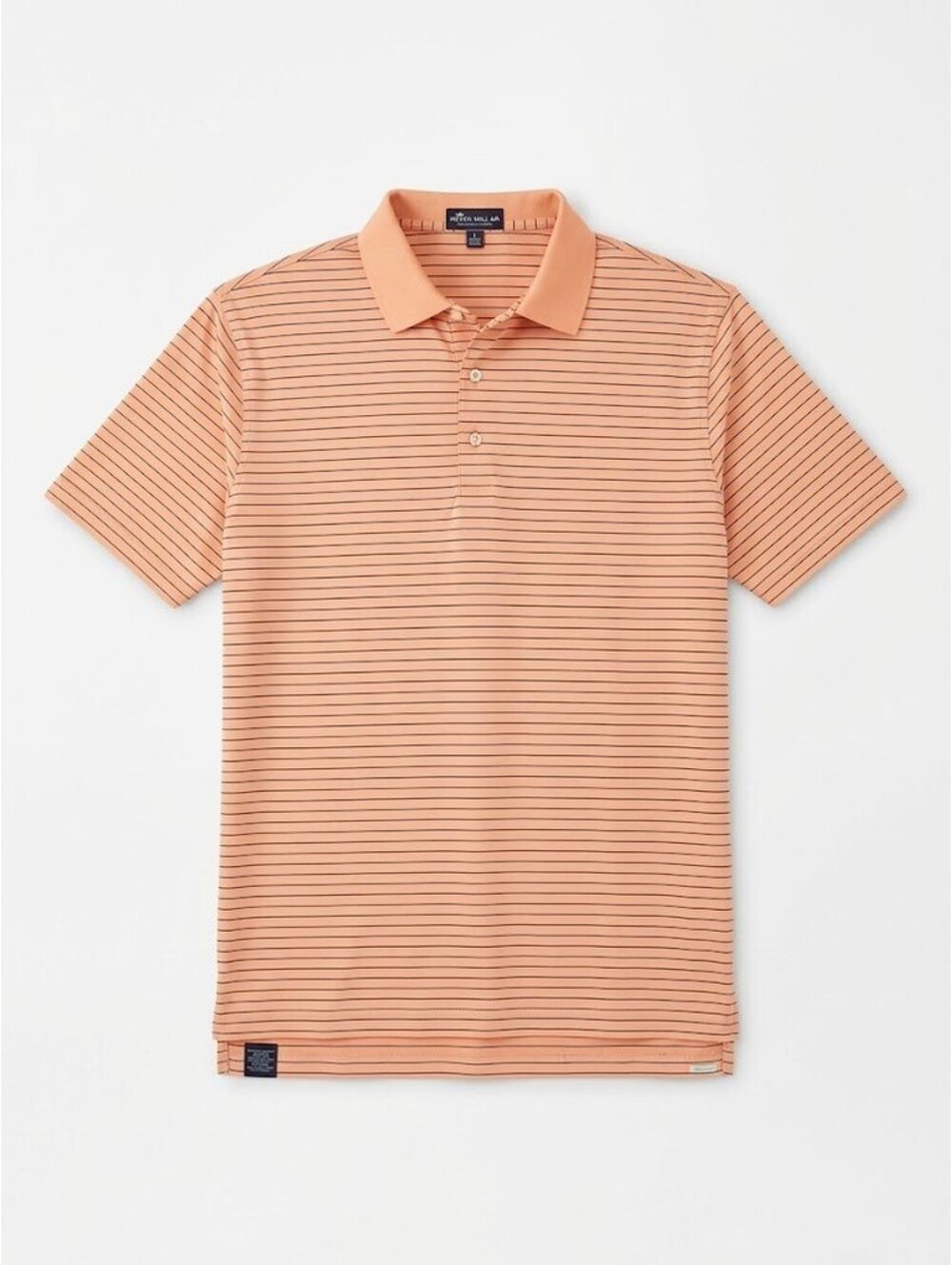 Peter Millar Summer Comfort Polo Men XL Peach Navy Stripe RCC 1901 Golf